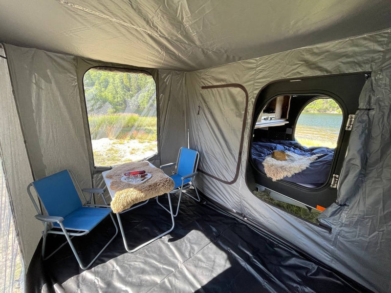 Campement en bivouac avec la mini-caravane X-Line LifeStyleCamper