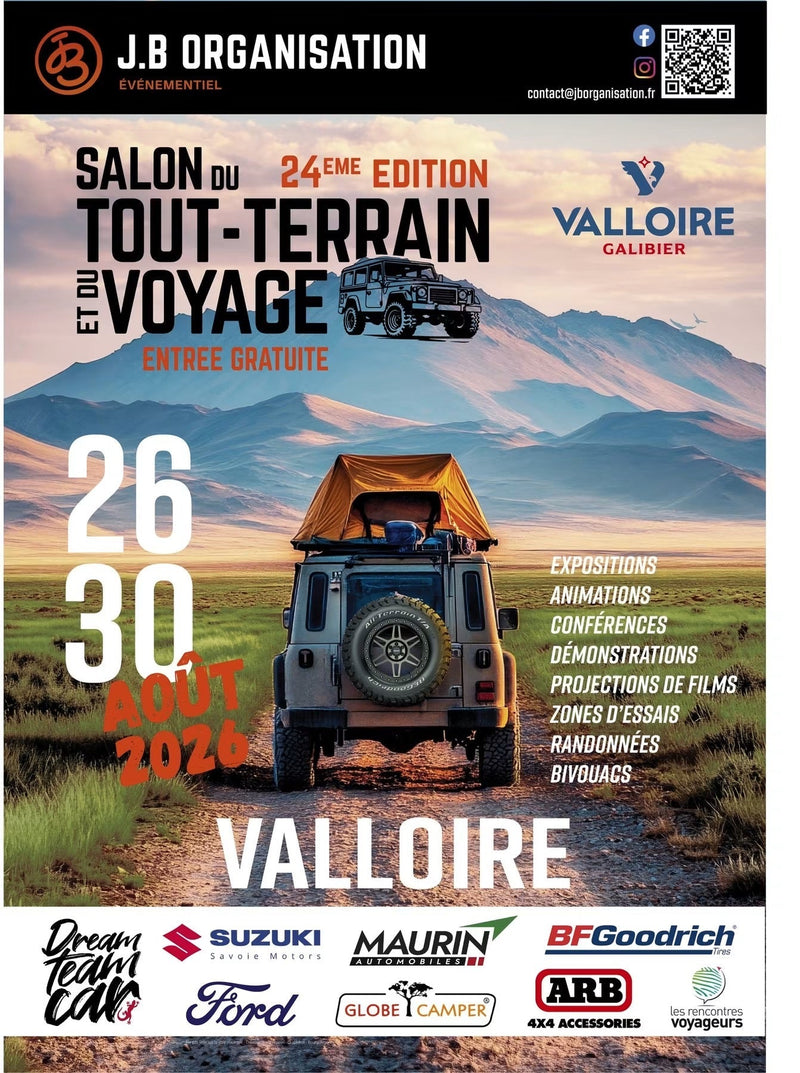 Mini-caravanes teardrop LifeStyleCamper Simpledrop et X-Line exposées par BivouaCamper au Salon du Tout-Terrain et du Voyage de Valloire 2026