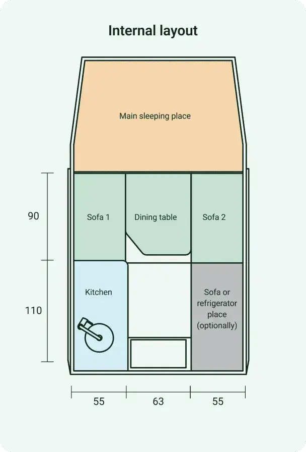 Plan intérieur de la cellule ORMO 42