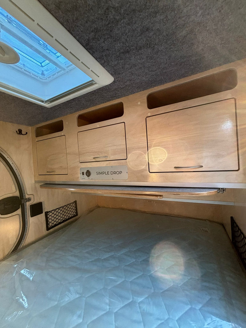 Mini-caravane teardrop Simpledrop compacte, vue extérieure